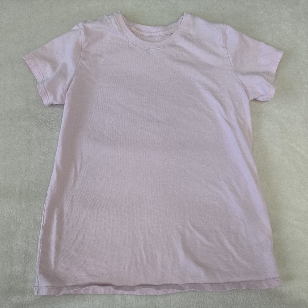 Lands' End Kids Soft Pink Short Sleeve Tee Size L